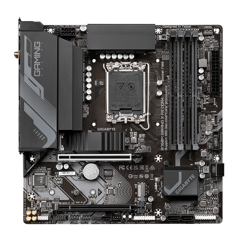 Bekijk afbeelding 2 van Gigabyte 1700 B760M GAMING X AX DDR4 - DDR4/M.2/DP/HDMI